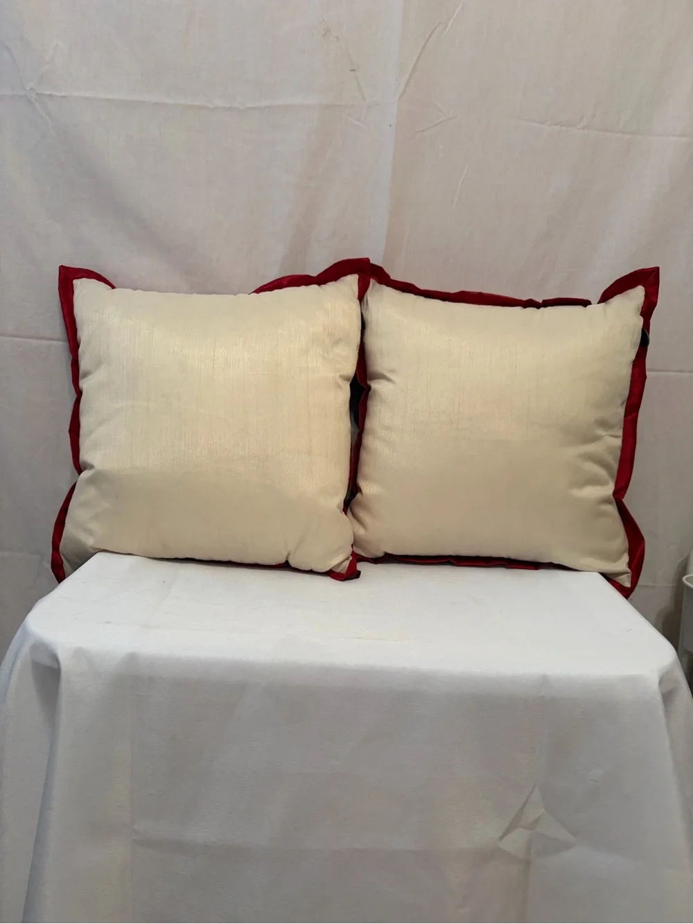 Pier 1 Imports pillows vibrant floral embroidery in red and gold